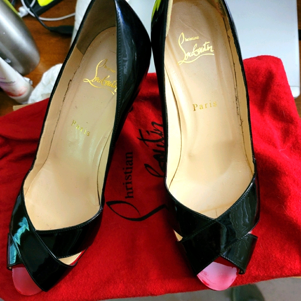 Christian Louboutin Shelley 90 black/red patent